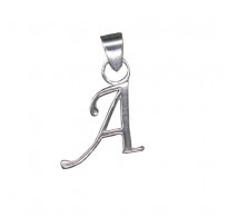PE001424 Sterling Silver Pendant Charm Letter A Solid Genuine Hallmarked 925